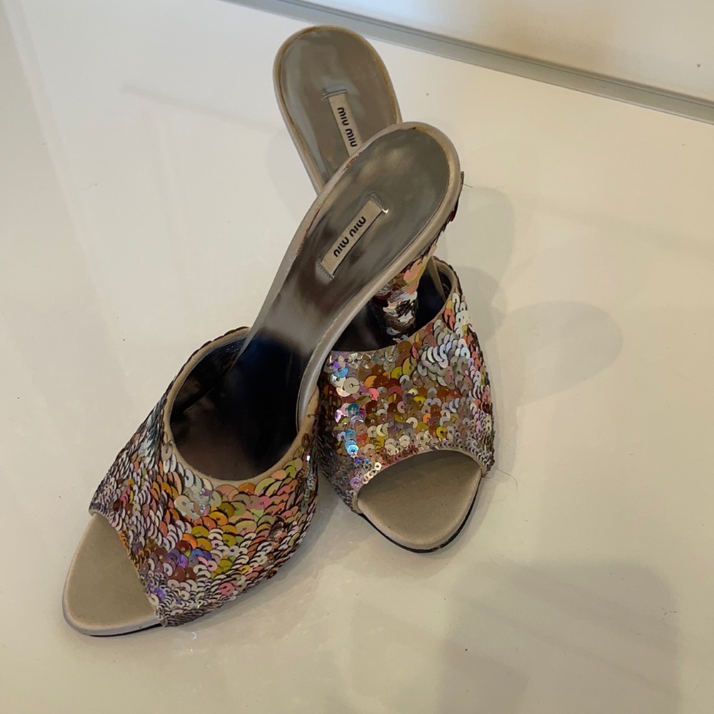 Miu Miu Seqin Heels 37.5